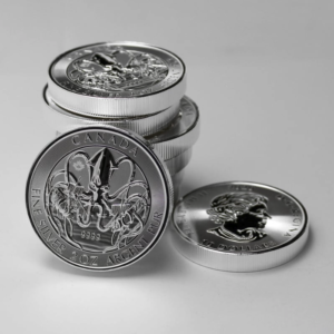 silver bullion rounds in a small stack